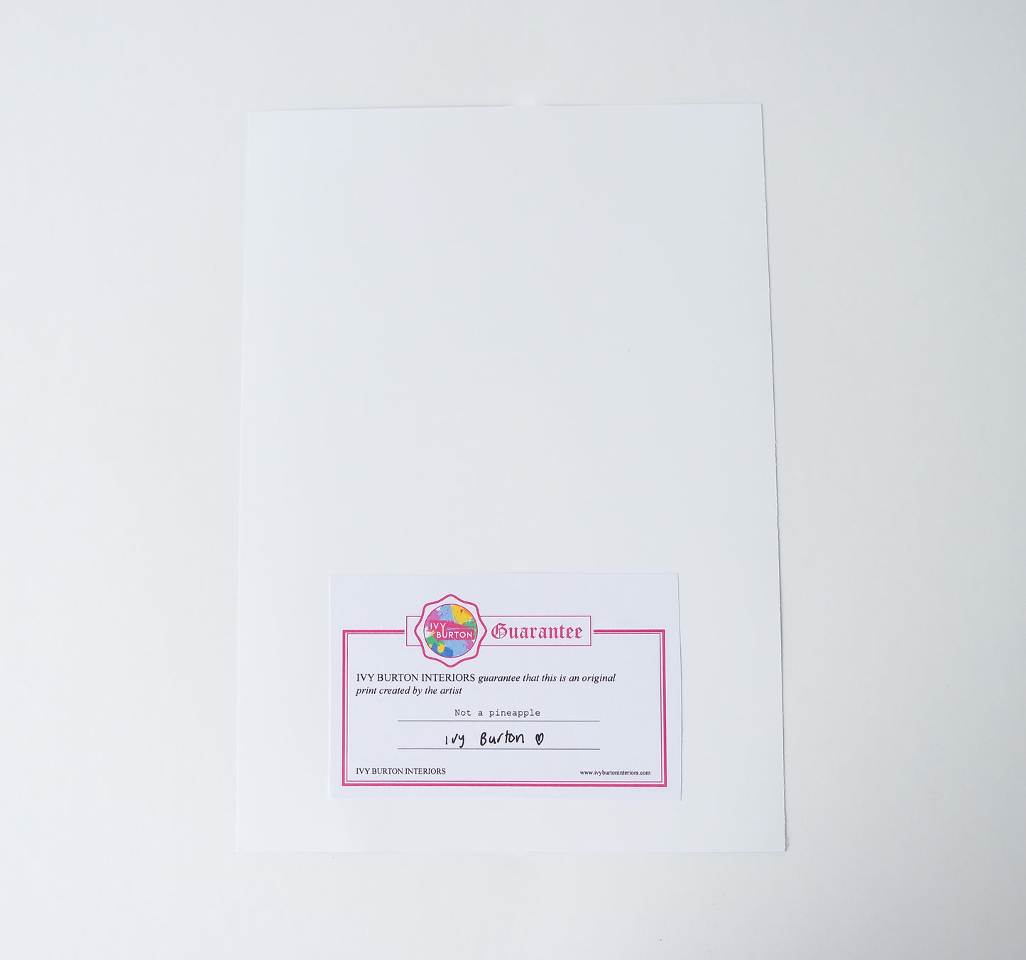 I wish I was a pineapple unframed print (signed)